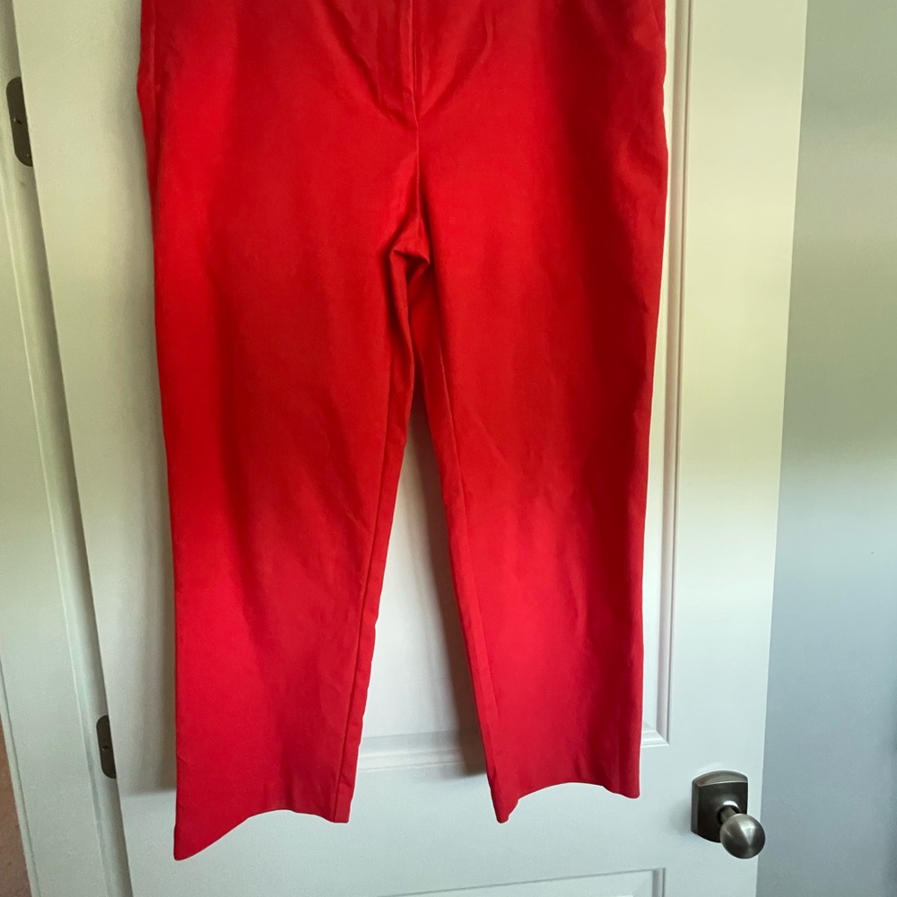 loft coral color cropped pant